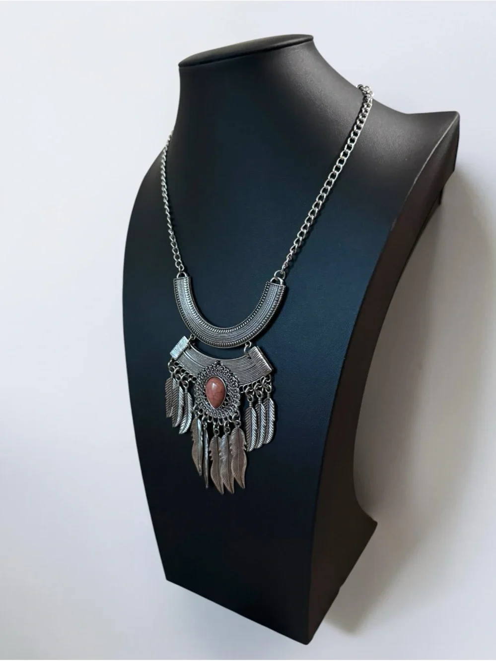 Lot Of 4 ChunkyCrystal boho bib $ pendent necklaces